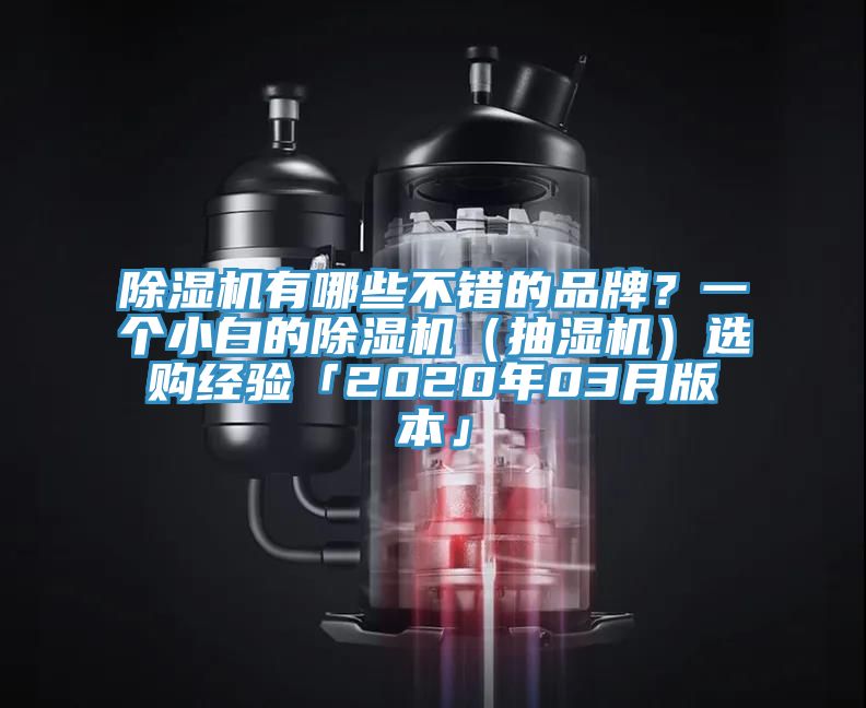 除濕機(jī)有哪些不錯(cuò)的品牌？一個(gè)小白的除濕機(jī)（抽濕機(jī)）選購(gòu)經(jīng)驗(yàn)「2020年03月版本」